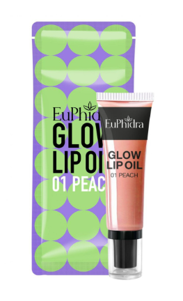 EUPHIDRA GLOW LIP OIL 01 PEACH Gel Labbra Pesca 11ml